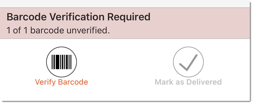 Courier barcode verification