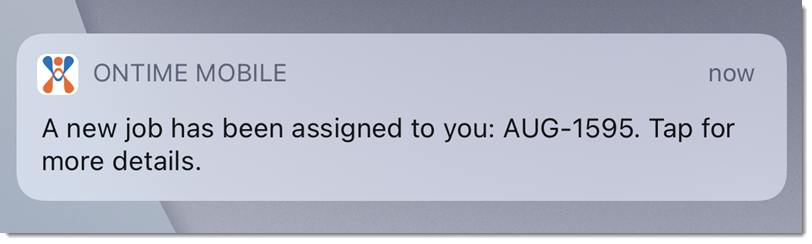 Courier software push notifications