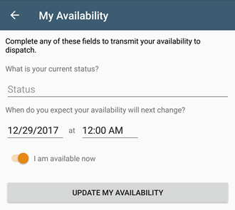 Driver and Courier Availability