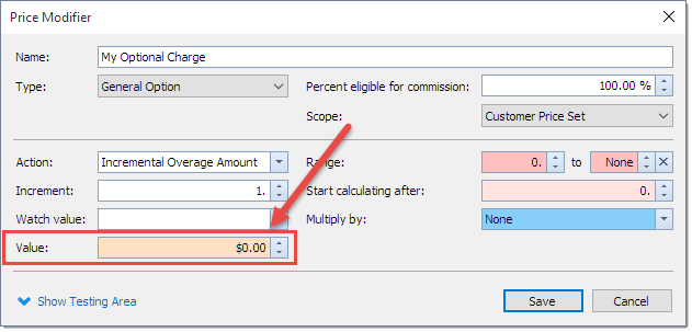 Costing in courier software