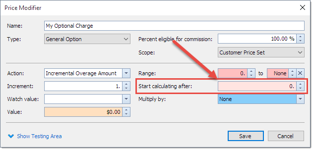 Cost calculation for courier software