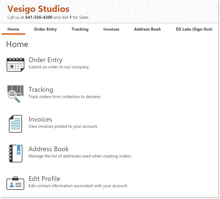 Courier dispatch software customer portal