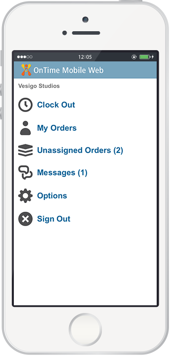 Courier software on iPhone