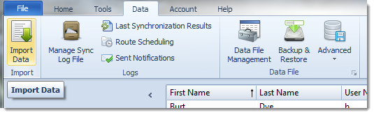 Courier software Excel data import