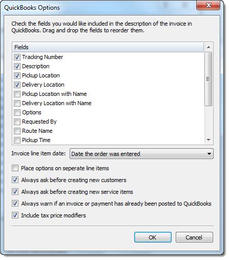 QuickBooks and courier software support