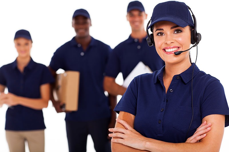 professional courier service despatcher and staff