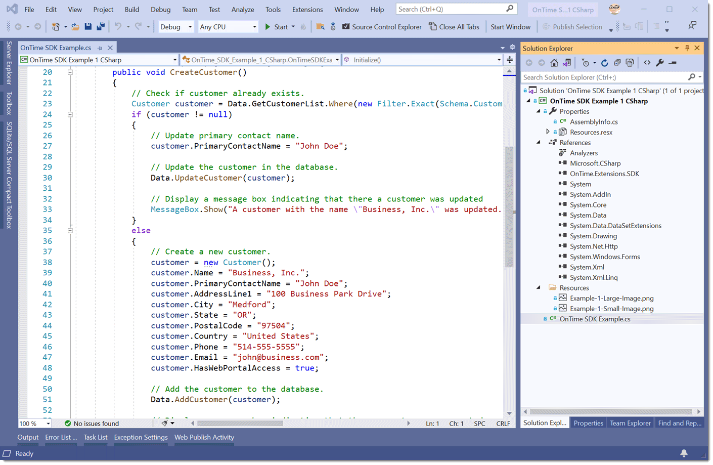 OnTime API and SDK
