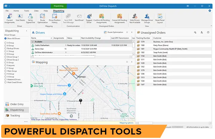 OnTime Dispatch software