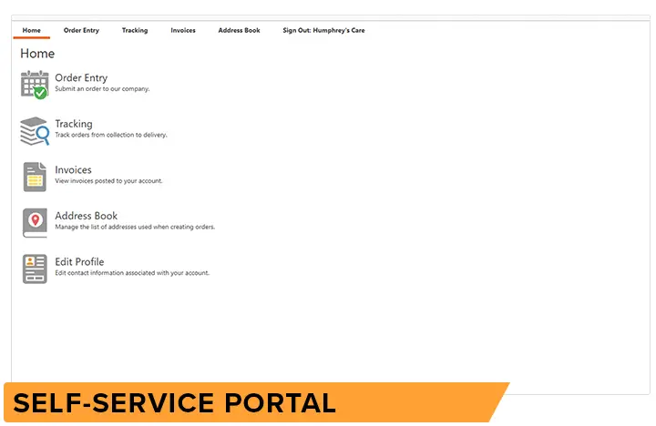 OnTime Courier Software Customer Web Portal